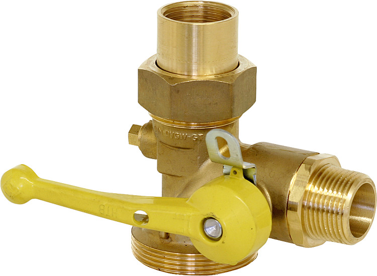 Zählerkugelhahn 1" Modell 5220.25 Einstutzen Gaszähler Kugelhahn DM 25 abschließbar 0004713