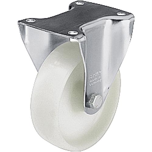 Bockrolle Polyamid B-PO 100G, tragfähigkeit 150 kg Rad D= 100mm, Plattengröße 10