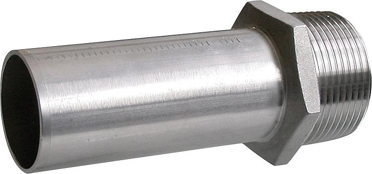 Absatznippel mit AG Edelstahl 42 mm x DN 40 (1 1/2")