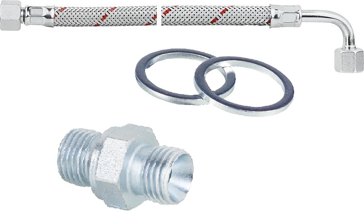 Ölschlauch Set: Ölschläuche Kupplung Nippel für Suntec Danfoss Ölpumpe mit 1/4"