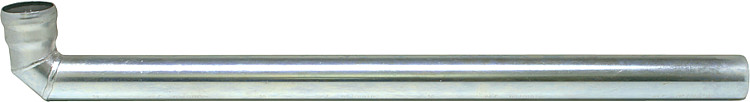 Möck Winkelbogen zur Wanddurchführung DN 40 x 800 lang x 1,5mm für Entlüftungsleitung Öltank