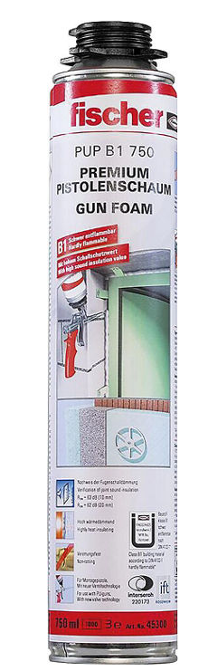 Fischer Pistolenschaum Typ PUP B1 750 Inhalt 750ml 45300