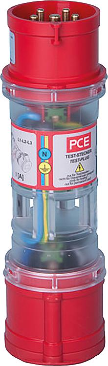 CEE 16A Strommessstecker mit LED Drehfeldanzeige Länge: 220mm
