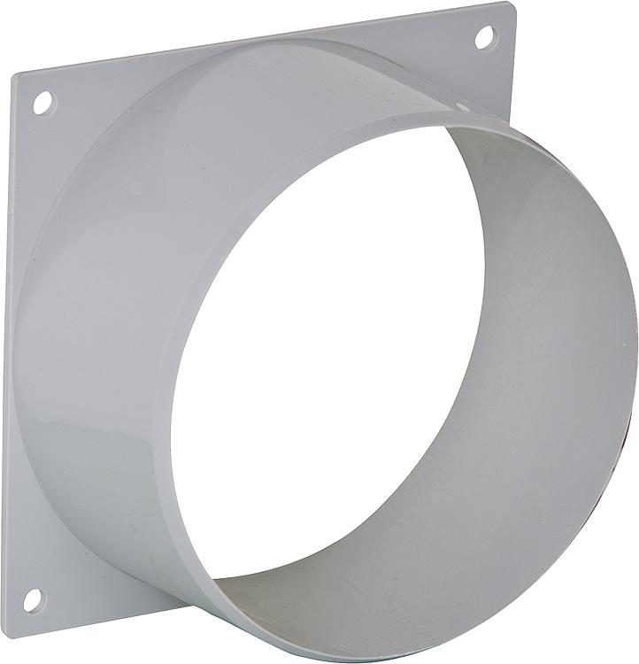 Helios Anschlussstutzen L-AS 100 DN 100 aus Kunststoff weiß 60602