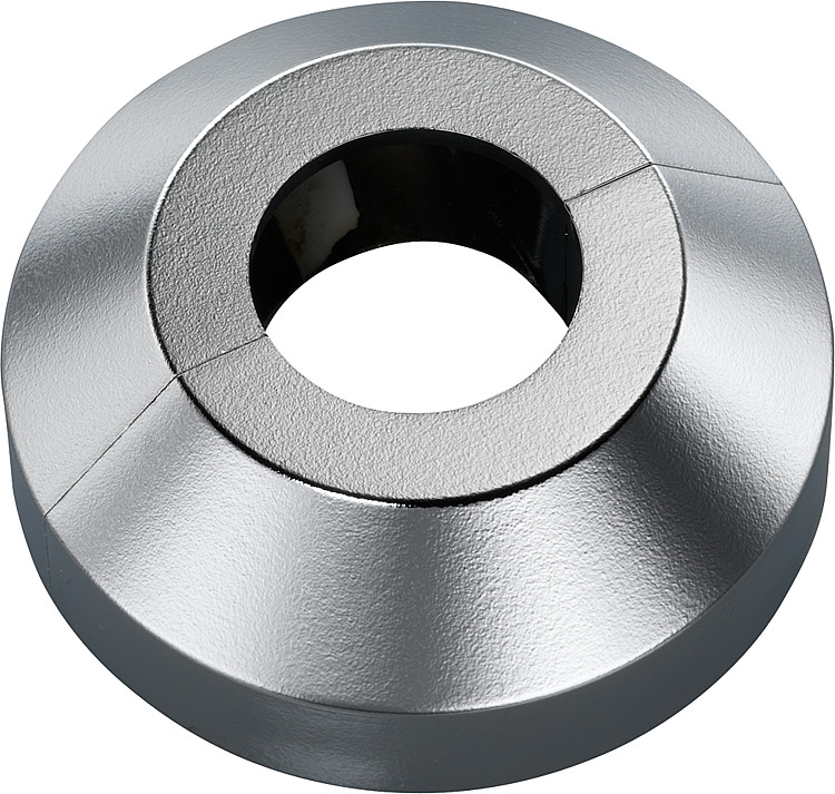 Einzelrosette Typ München Chrom seidenmatt - 15mm