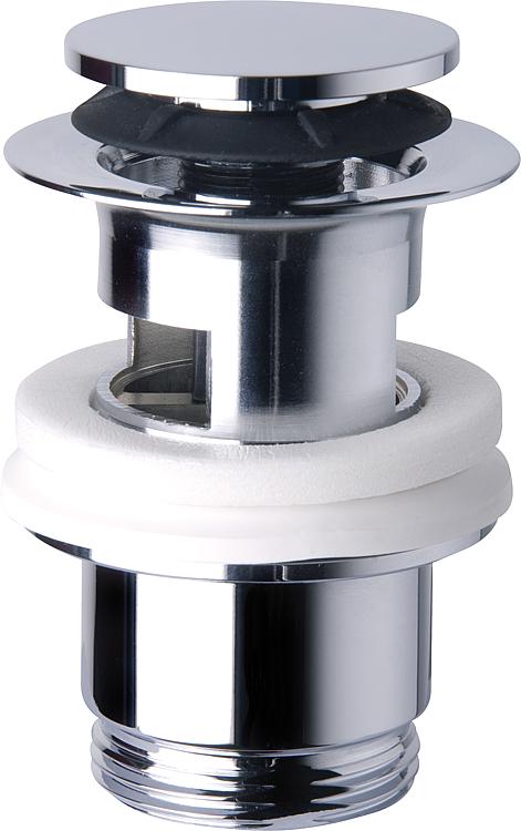 Schaftventil Klicker mit Überlauf und gr. Stopfen D 65mm x 1 1/4" x 60mm
