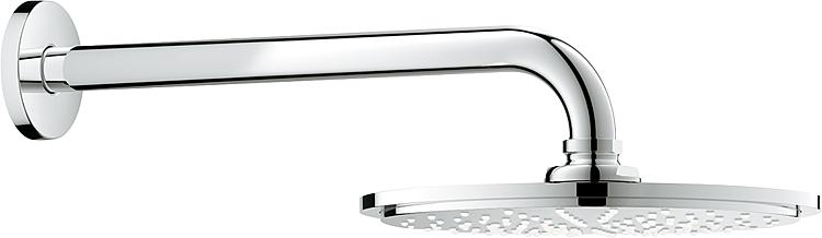 Kopfbrausenset Grohe Rainshower Cosmopolitan 210 mm u. Wandarm 286 mm, verchromt