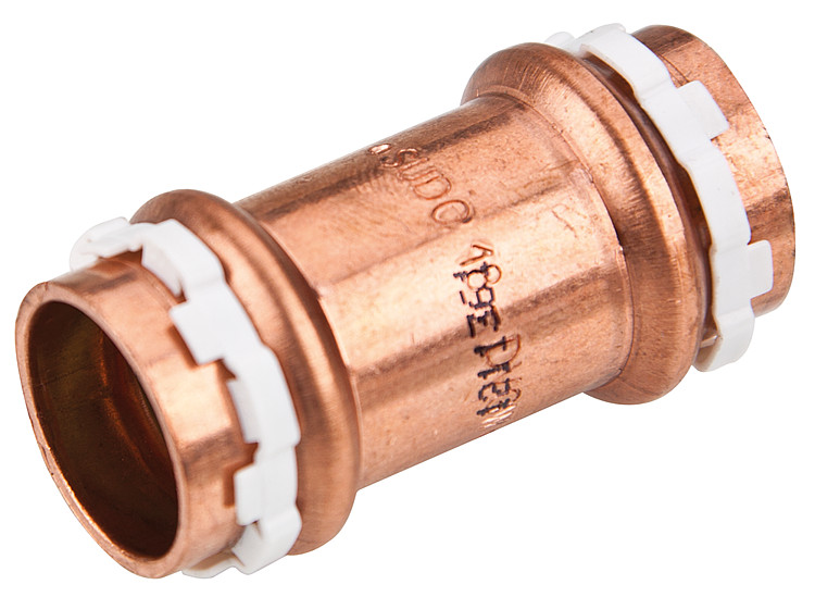Aalberts Solar Pressfitting aus Kupfer Muffe  15 mm  V-Kontur  Typ VCS 5270