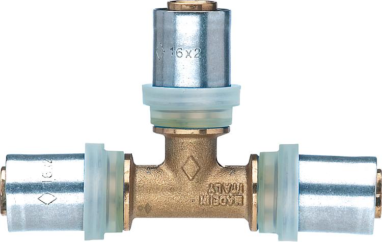 Pressfitting f.MSVR TH-Kontur T-Stück, 18x2mm, TH-Kontur