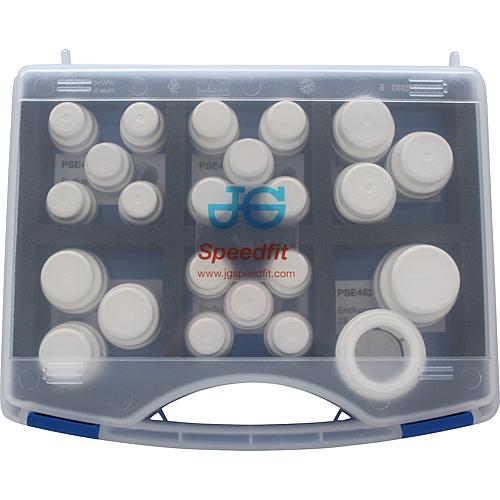 Service-Koffer klein mit Endkappen für Cu-und Kunststoffrohre Ø 15-28mm JG CASE ENDSTOP1