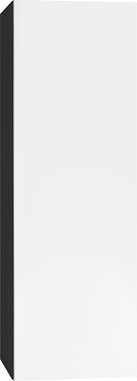Hochschrank ELA  Korpus schwarz smt - Front weiß hochglanz, 400x1200x350mm