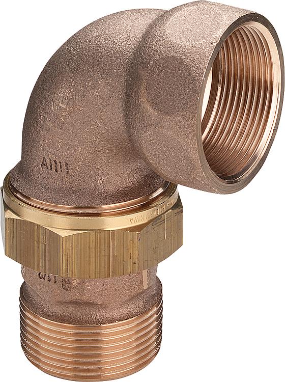 Rotguss Winkelverschraubung Typ 3088 flachdichtend ixa DN25(1")