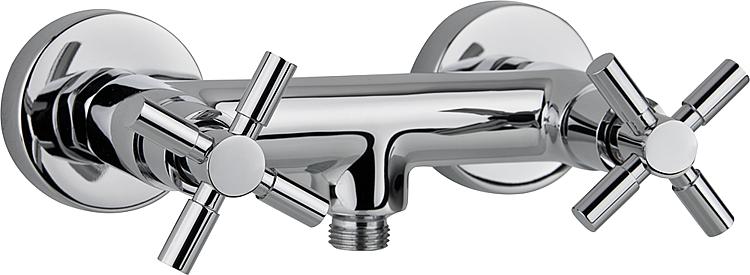 2 Griffbrausemischer AP Comi verchromt DVGW zertifiziert Ausladung 124 mm