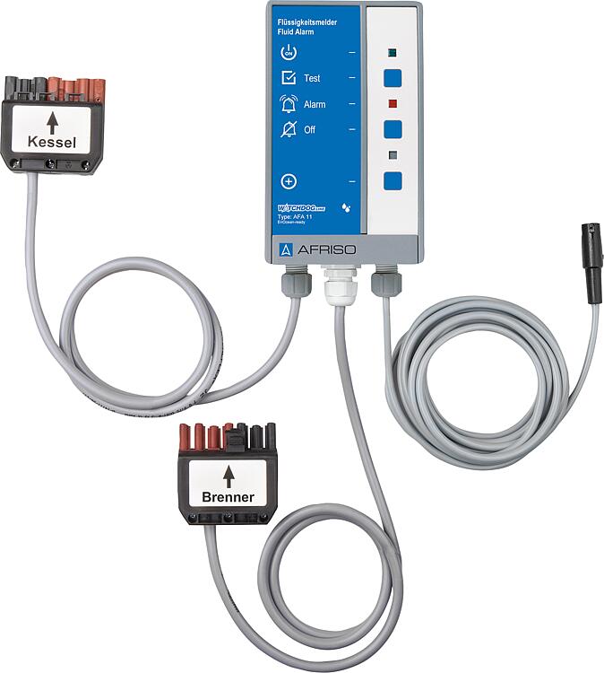 Flüssigkeits-Warnmelder AFA 11 BAS 230 V, mit Brenneranschluss-Set
