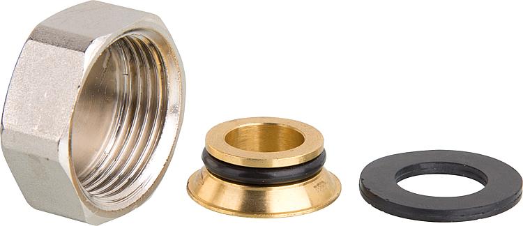Verschlusskappe Eurokonus DN20 aus Messing mit Dichtung 3/4"
