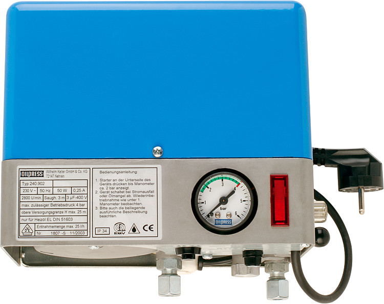 Druckspeicheraggregat Typ 240 Ölförderpumpe ohne Rücklauf 240.902 ca. 250 kW Brennerleistung