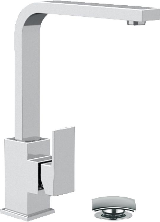 Waschtischmischer Skyline 280 mm mit Klickerablaufgarnitur Ausladung 180mm Einhandmischer