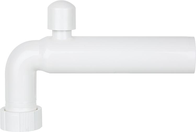 Abgangsbogen PP weiß 11/2" x 40 x 220mm mit Rohrbelüfter