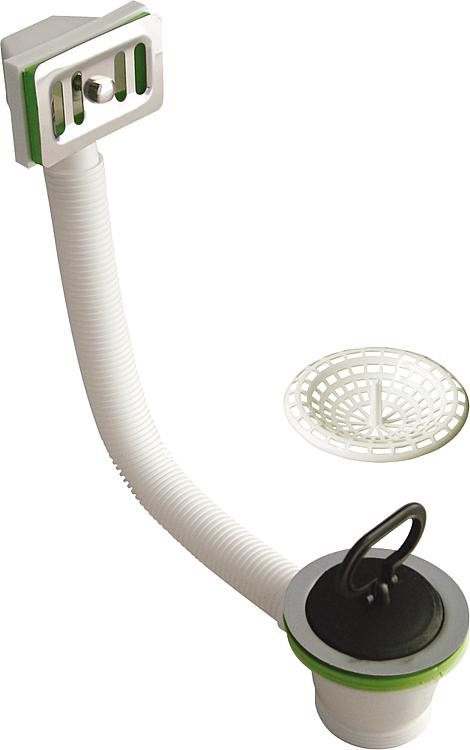 Ab-und Überlaufgarnitur 1 1/2" x 70 mm ohne Überlaufgitter mit flexiblem Überlauf