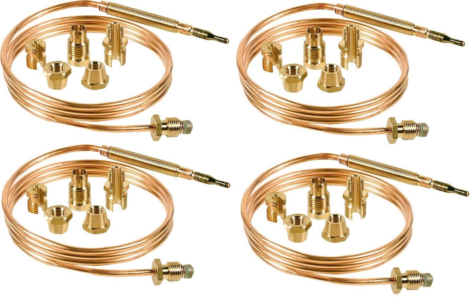 4 x Thermoelement universal Standard 900mm länge + Adaptern für viele Hersteller