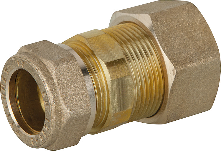 Verschraubung für Spiralrohr DN15 x 15mm KRV Messing mit Graphit Hochtemepraturdichtung