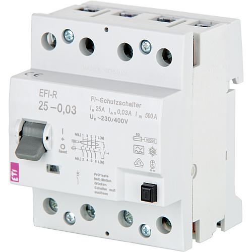 ETI FI-Schalter EFI-R, 4-polig, 40A,300mA, 10kA, Typ A, unverzögert