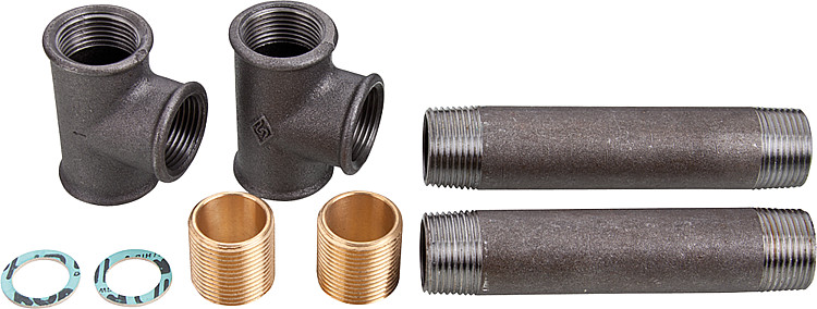 Adapterset (2 Nippel 1" 150 mm, 2 x T-Stück 1"  )