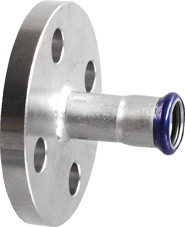 Edelstahl Pressfitting M-Kontur Übergangsflansch PN16, 18 mm