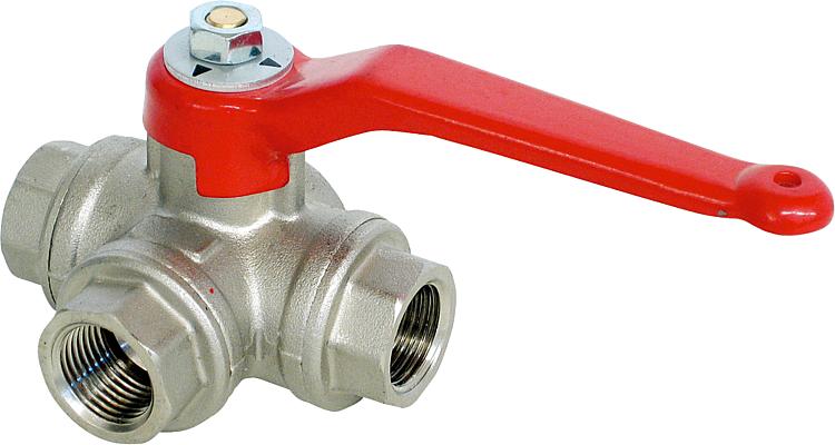 Drei-Wege-Kugelhahn R 2" DN 50 T-Bohrung ACS 3 Wege Kugelhahn Messing