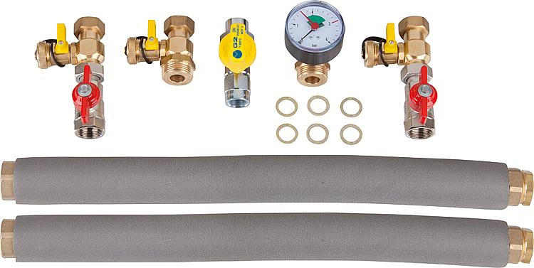 Hydraulik Anschlußset KRB Ausführung gerade für Unterstellspeicher Itaca