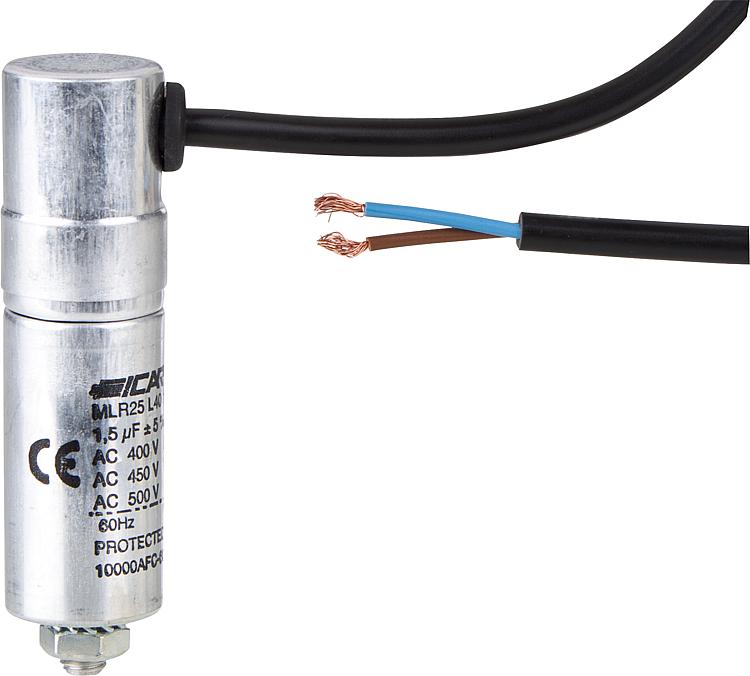 Kondensatoren - 5 für Motoren u. Umwälzpumpen bis 400 Volt MRL 25 L4050 3083 J/C mit Kabel
