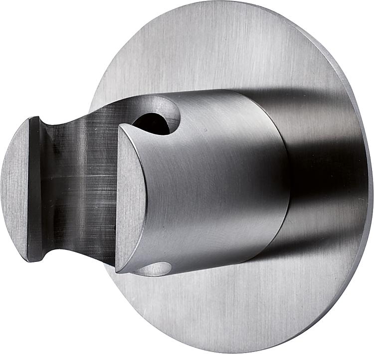 Wandbrausehalter INOX mit runder Rosette d=60mm Edelstahl poliert