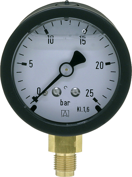 Manometer 50 durch 1/8" unten 0-25 bar mit Glyzerinfüllung Afriso 67166