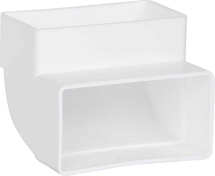 Helios Flachkanalbogen FLB 100 V 110 x 55 mm senkrecht Kunststoff weiß