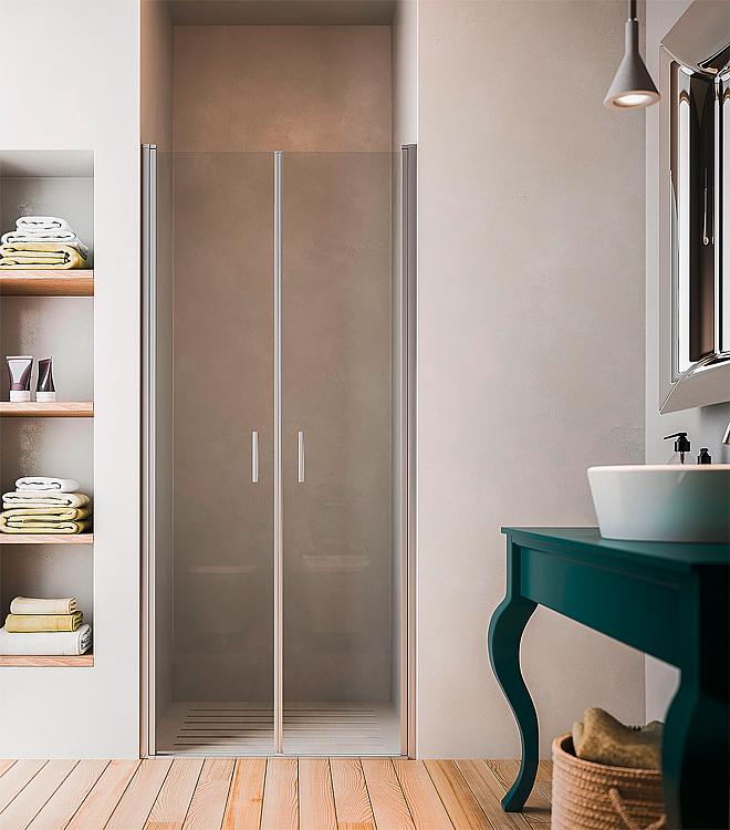 Nischentür Eloa 2.0 800 mm 770-800 mm H: 1950 mm 6 mm Glas ETC 1 Pendeltür