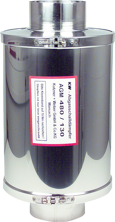 K + W Abgasschalldämpfer Edelstahl AGM 580 130 mm Schalldämpfer 2000582