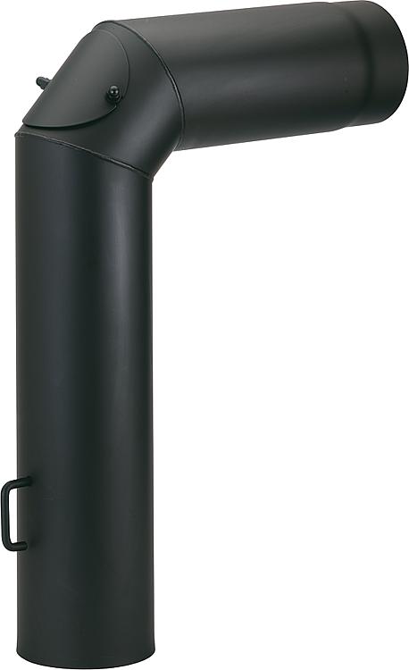 Rauchrohrset DN150 schwarz inkl.Drosselklappe DWF und Rosette für Kaminofen