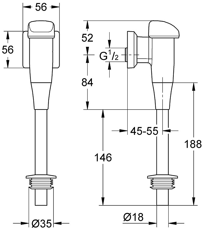 Spülrohr Grohe 37035000