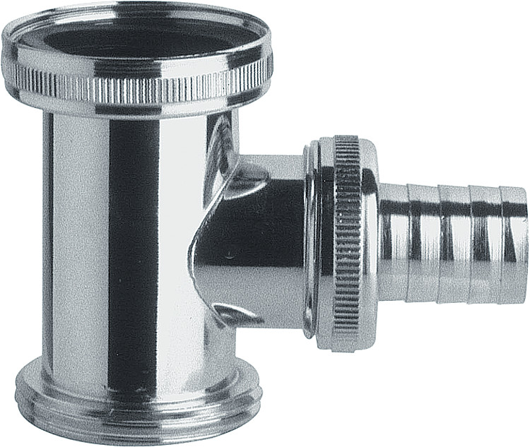 Abfluss-Zwischenstück messing verchromt 1 1/2"x 1 1/2"