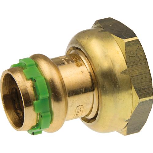 Kupfer Pressfitting V-Kontur Halbe Verschraubung mit Presstülle, 35 mm x 11/4" VC5359