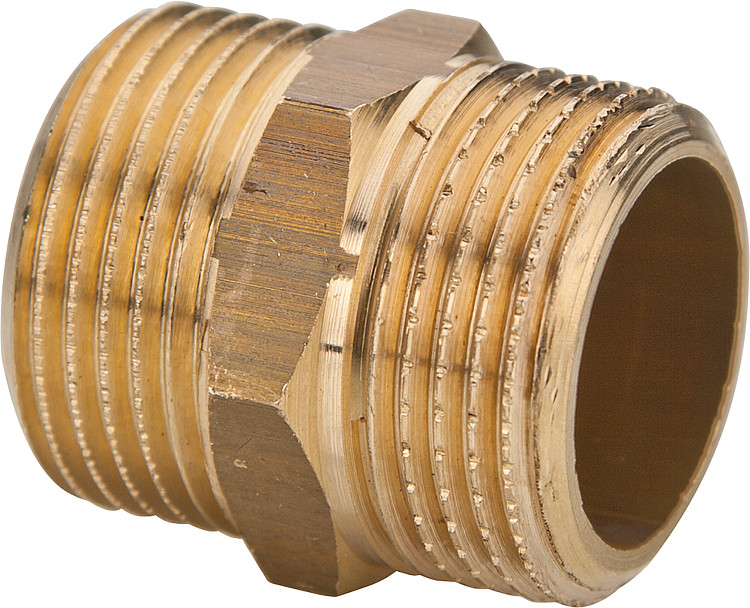 Doppelnippel Messing 1/2" x 1/2"