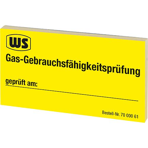Wartungsaufkleber "Gas-Gebrauchsfähigkeitsprüfung" 1 Block mit 50 Stück
