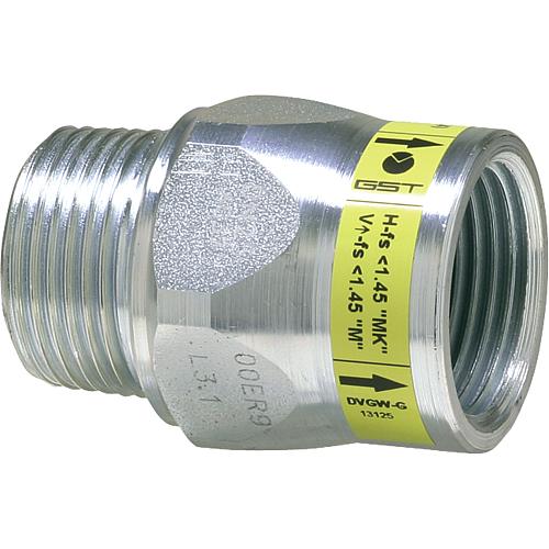 Gasströmungswächter DN50 (2"), 16,0m³/h, Eingang AG, Ausgang IG