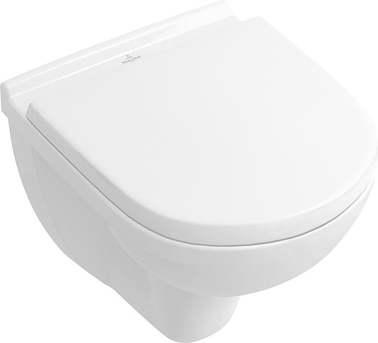 Combi Pack Villeroy & Boch O.Novo Wand Tiefspül WC compact + WC Sitz softclose weiß 5688H101
