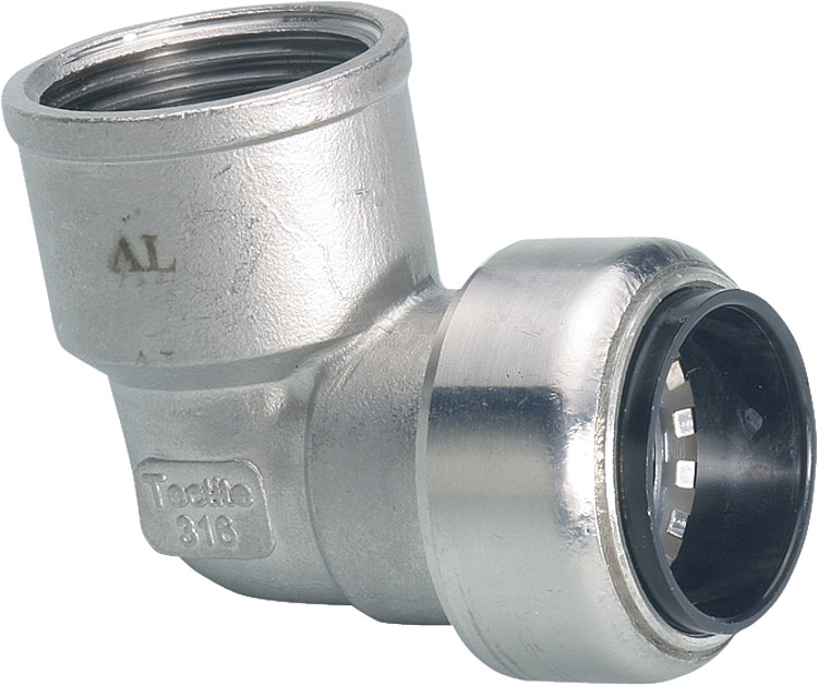 Edelstahl-Steckfitting Übergangswinkel 90° (i/IG) 15 x 1/2"