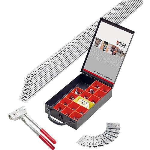 Leifeld Sortimentskoffer 20,8 m Schiene, Biegezange, Fixierplättchen, Schalltrenner