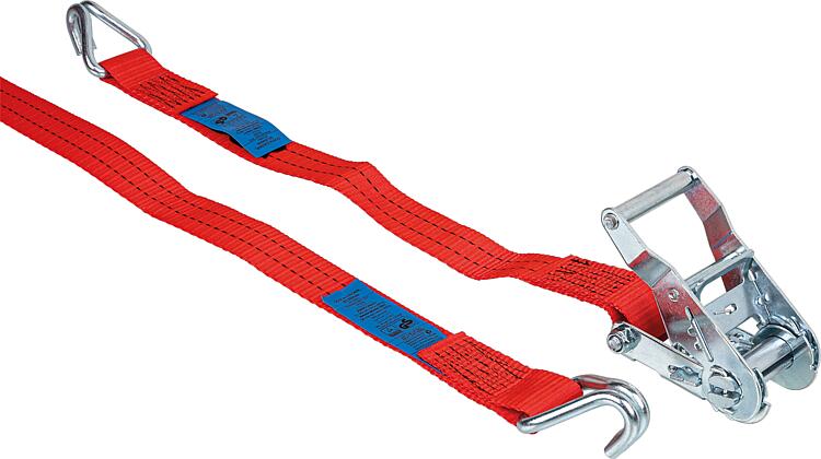 Ratschenzurrgurt, zweiteilig Classic Heavy, 1000kg,6m rot