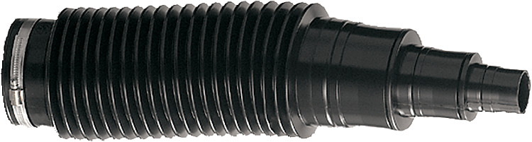 Dunstrohranschluss flexibel mit Rollring NW 70/90/100