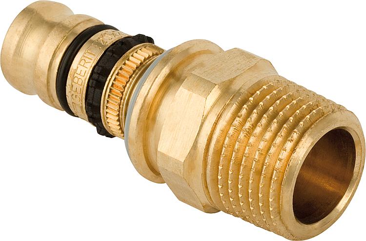 Mepla Übergang mit AG Rg d 16 mm - R 1/2" Geberit