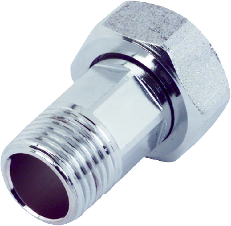 Verschraubung mit Dichtung 1" für Aufputzzähler 3/4" Ms.verchromt, 1 Stück